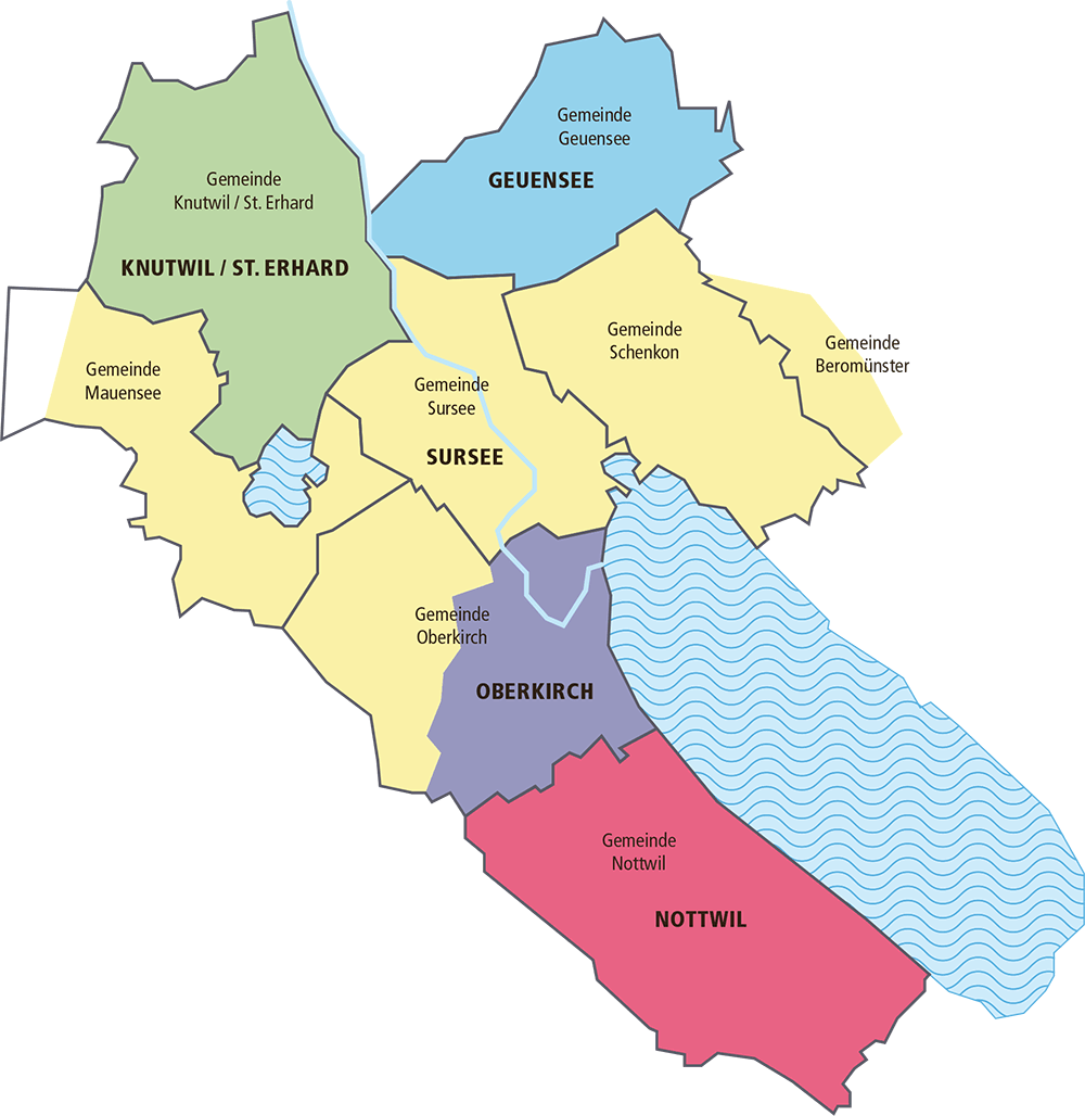 Karte Pastoralraum Region Sursee